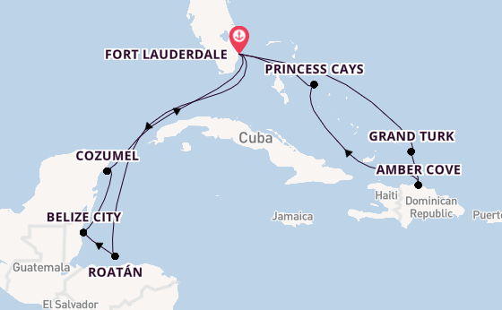 Caribbean vanaf Fort Lauderdale, Verenigde Staten met de Star Princess