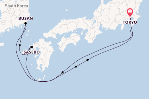 Japan from Tokyo, Japan with the MSC Bellissima