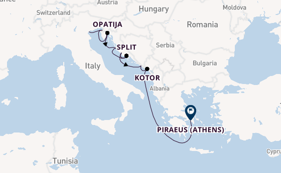 Eastern Mediterranean from Fusina (Venice) with the Azamara Journey