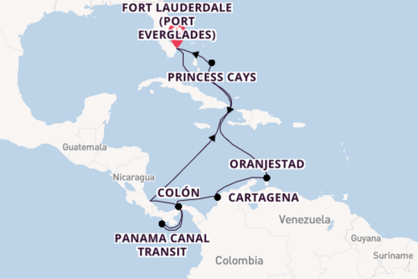 Central America from Fort Lauderdale (Port Everglades), Florida with the Caribbean Princess