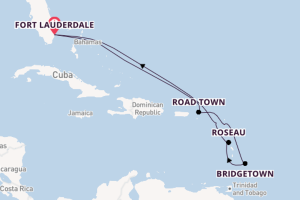 Caribbean vanaf Fort Lauderdale, Verenigde Staten met de Celebrity Eclipse