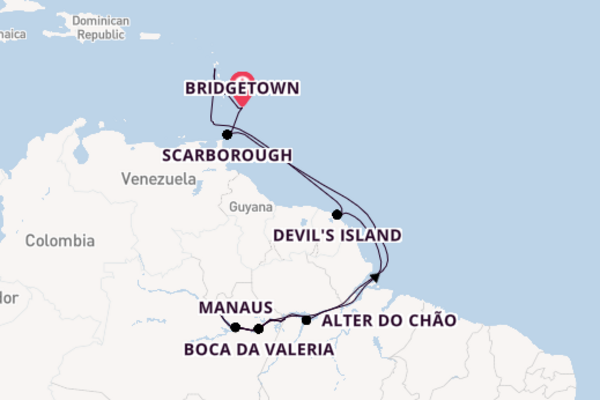 Journey with Oceania Cruises from Bridgetown