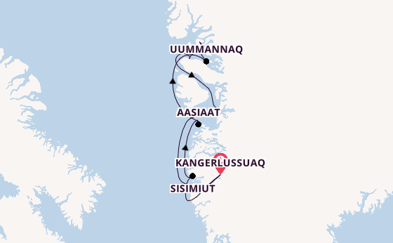 Arktis ab Kangerlussuaq, Grönland auf der MS Hamburg