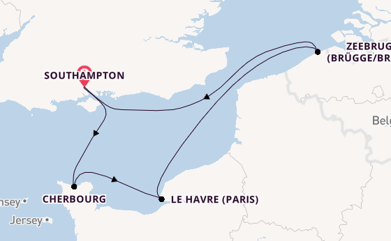 England ab Southampton, Großbritannien auf der Britannia