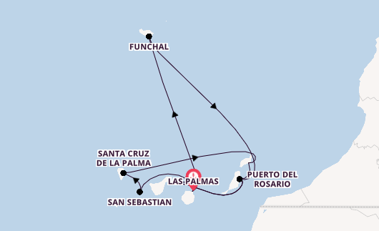 Kanarische Inseln ab Las Palmas, Gran Canaria auf AIDAsol