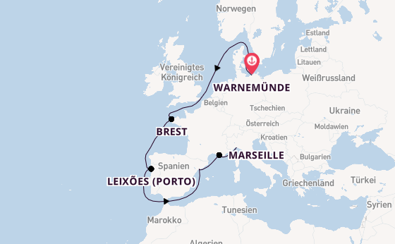 Westliches Mittelmeer ab Warnemünde auf der MSC Magnifica