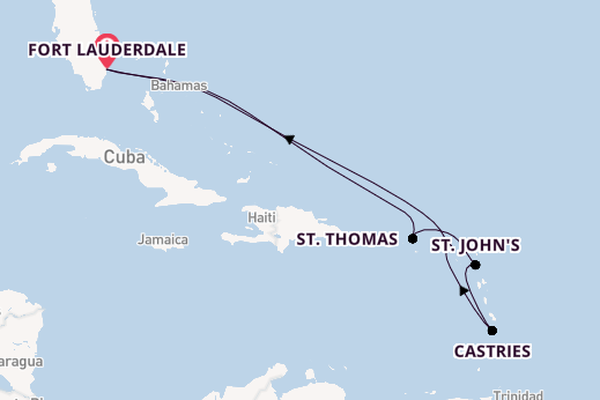 Caribbean vanaf Fort Lauderdale, Verenigde Staten met de Celebrity Eclipse