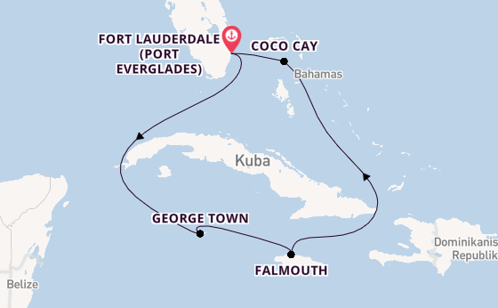 Karibik ab Fort Lauderdale (Port Everglades), USA auf der Explorer of the Seas