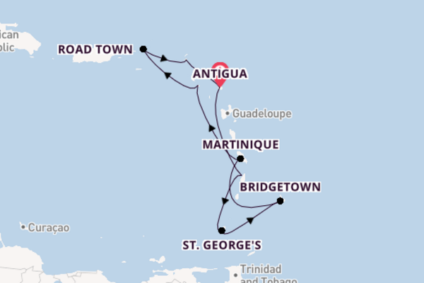 Southern Caribbean From Antigua with the Arvia