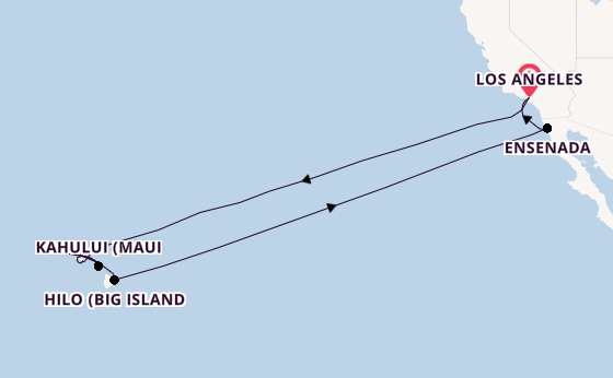 Polynesien ab Los Angeles, USA auf der Carnival Legend