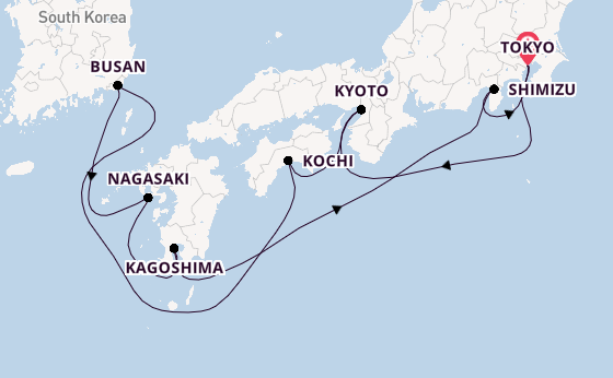 Japan from Tokyo, Japan with the Celebrity Millennium