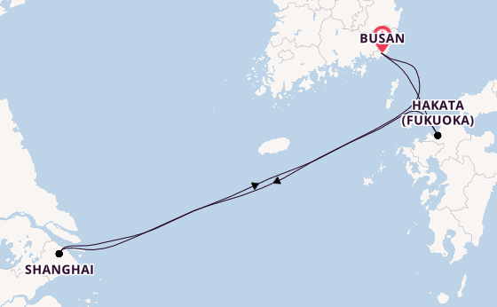 Oost-Azië vanaf Busan, Zuid-Korea met de Costa Serena