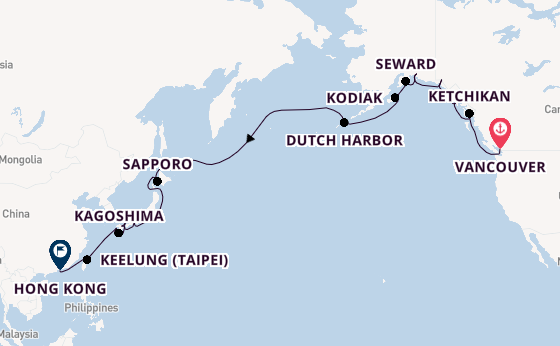 Transpacific from Vancouver, Canada with the Viking Orion