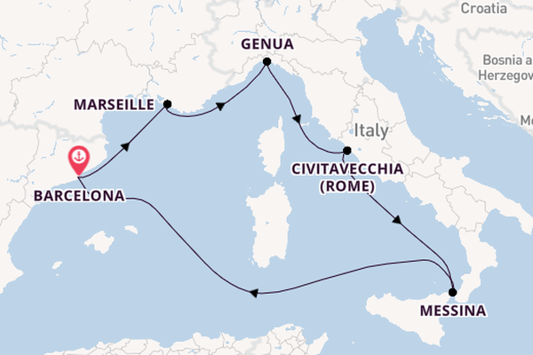 Van stad naar strand langs de mediterrane kust