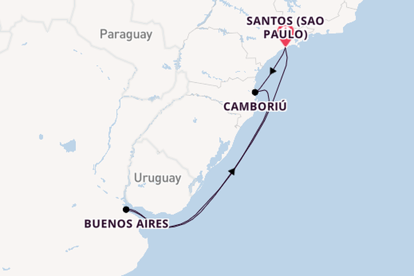 Brasilien ab Santos (Sao Paulo), Brasilien auf der MSC Meraviglia