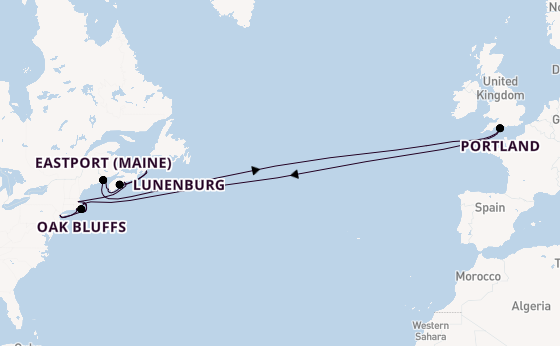 trans-Atlantisch vanaf Boston, Verenigde Staten met de Le Bellot