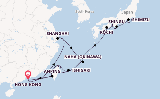 East Asia from Hong Kong, China with the Seabourn Encore