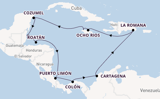 Caribbean vanaf Montego Bay met de Mein Schiff 1
