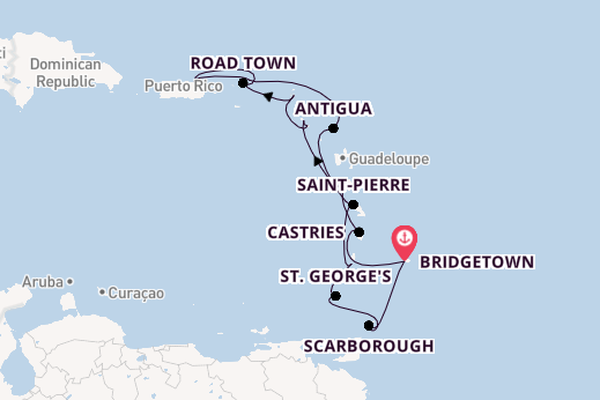 Luxury Caribbean Jewels Voyage with Barbados Stay