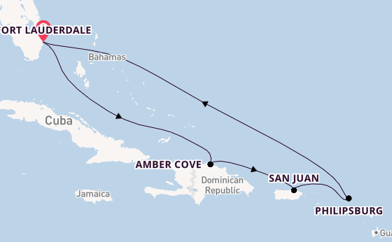 Caribbean vanaf Fort Lauderdale, Verenigde Staten met de Regal Princess