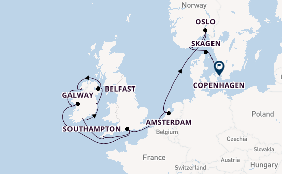 British Isles from Southampton, England with the Caribbean Princess