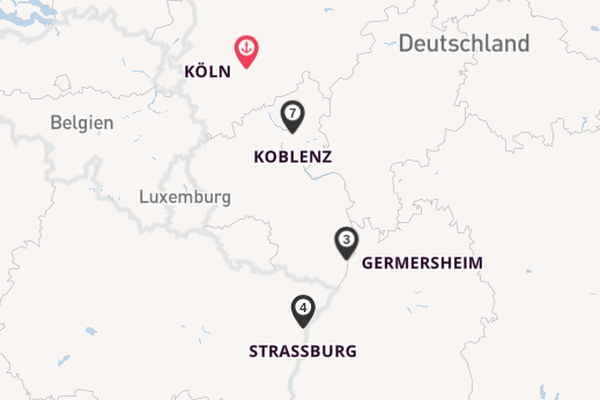 Rhein ab Köln, Deutschland auf der A-ROSA CLEA