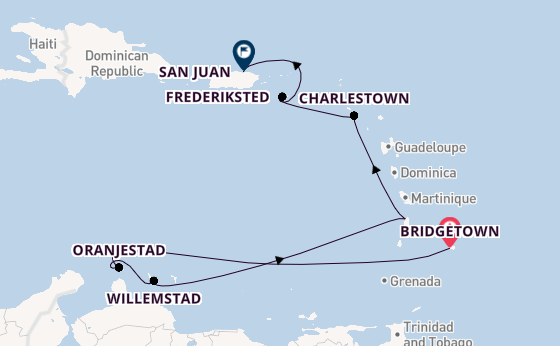 Caribbean vanaf Bridgetown, Barbados met de Azamara Journey