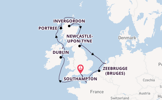 British Isles from Southampton, England with the Norwegian Star