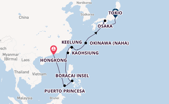Westerdam - Asiens glanzvolle Metropolen & Inselwelten von Hongkong bis Tokio