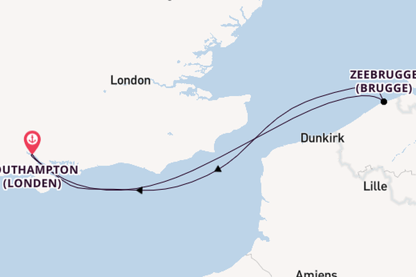 Engeland vanaf Southampton (Londen), Engeland met de Queen Anne