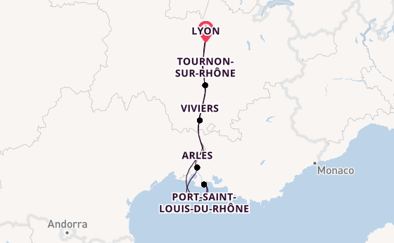 Rhône ab Lyon, Frankreich auf der VIVA VOYAGE