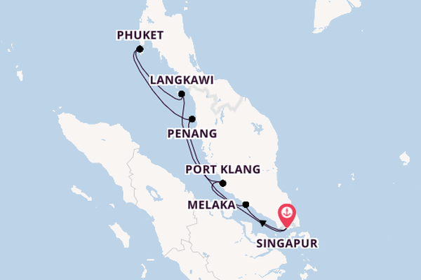 Südostasien ab Singapur, Singapur auf der Regatta