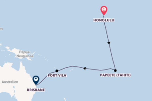 19-tägige Kreuzfahrt von Honolulu nach Brisbane