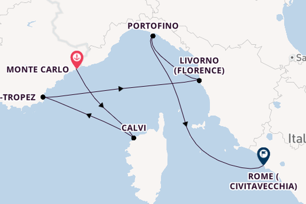Western Mediterranean from Monte Carlo, Monaco with the Ilma