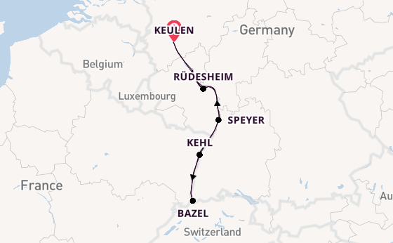 Rijn vanaf Keulen, Duitsland met de Asara