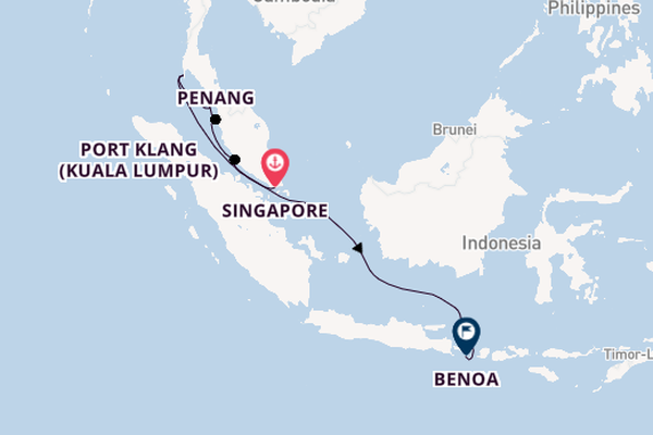 South East Asia from Singapore, Singapore with the Celebrity Millennium