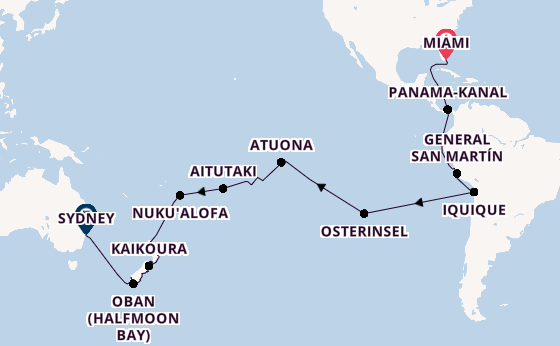 Transpazifik ab Miami auf der Seabourn Quest