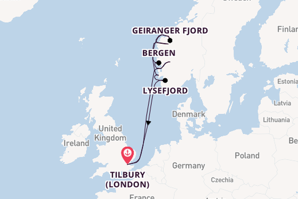 Voyage with Ambassador Cruise Line from Tilbury (London)