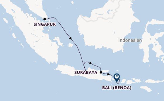 Südostasien ab Singapur, Singapur auf der Azamara Pursuit