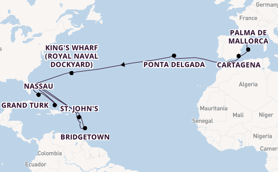Spain, Bermuda, Florida & The Caribbean Discovery