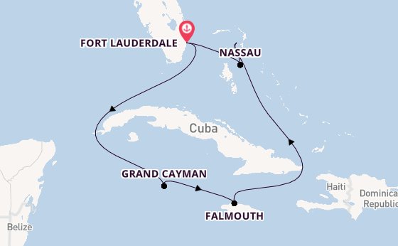 Caribbean vanaf Fort Lauderdale, Verenigde Staten met de Disney Destiny