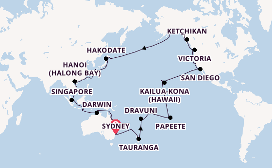 Transpacific from Sydney, Australia with the Grand Princess