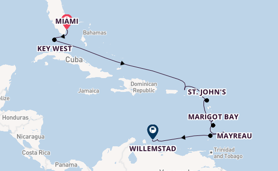 Caribbean from Miami, Florida with the MS EUROPA 2