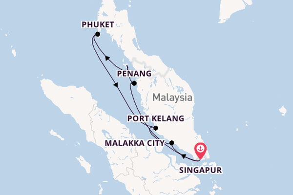 Südostasien ab Singapur, Singapur auf der Silver Muse