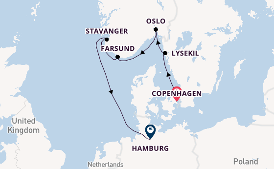 Norway from Copenhagen, Denmark with the Seabourn Quest