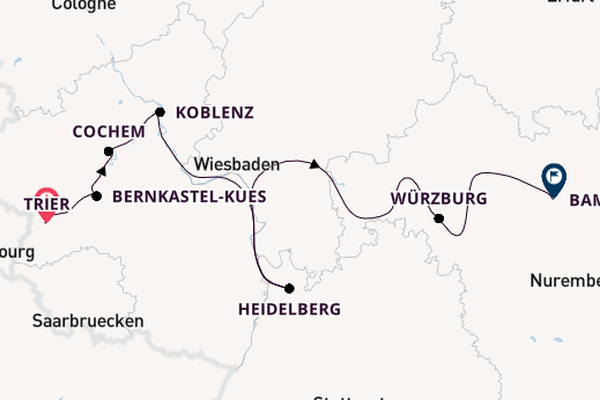 Moselle River, Europe from Trier, Germany with the Viking Idi