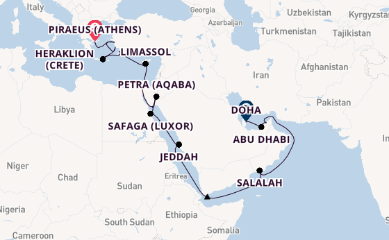 Eastern Mediterranean from United Kingdom with the Nautica