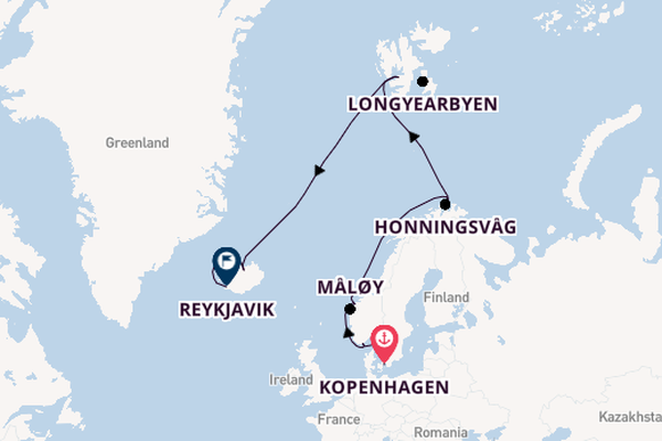 Noorwegen vanaf Kopenhagen, Denemarken met de Norwegian Star