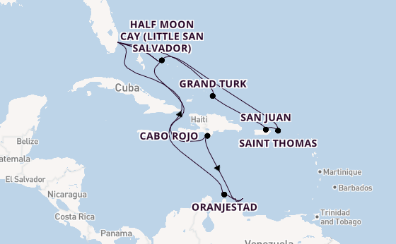 Caribbean from Fort Lauderdale (Port Everglades), Florida with the Rotterdam