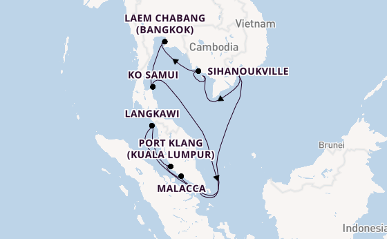 South East Asia from Singapore, Singapore with the EXPLORA III